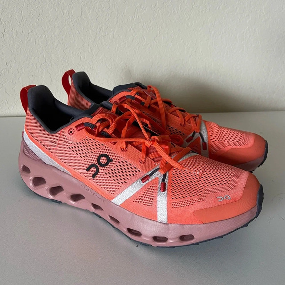 Men’s On Cloudsurfer Trail Shoes in Flame Dustrose Size 13 - Picture 1 of 8
